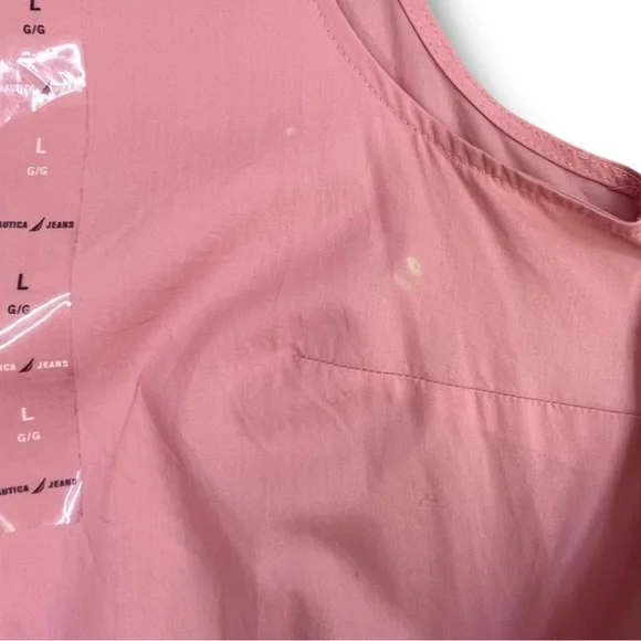 Nautica Jeans lace-up tiered ruffled sleeveless dress with denim accent NWT - Picture 4 of 8